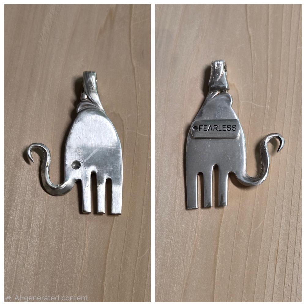 Handmade Elephant Keepsake - Sterling or Steel - Personalized